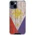 Philippines Flag Dark Wood iPhone 15 Clear Case